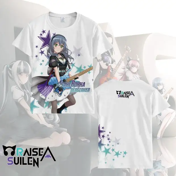 New Anime Band BanG Dream! Poppin\'Party 3D Printed t shirts Men Women Fashion Cartoon Tee Shirt Street Harajuku Short sleeve Top