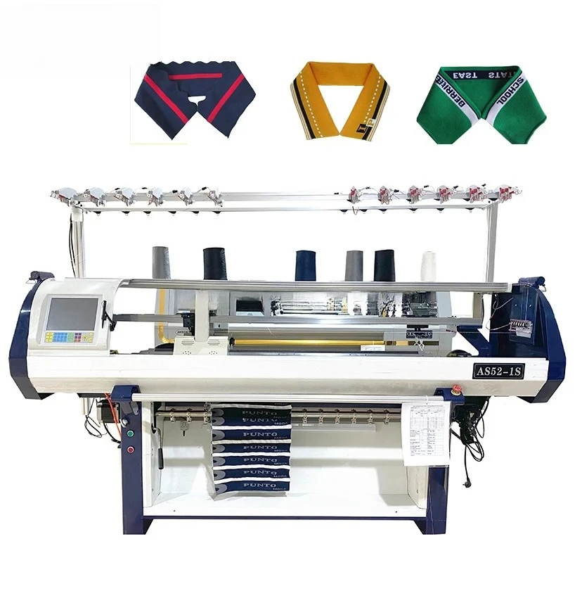 Fully Jacquard Computerized Flat Knitting Neck and Cuff Machine