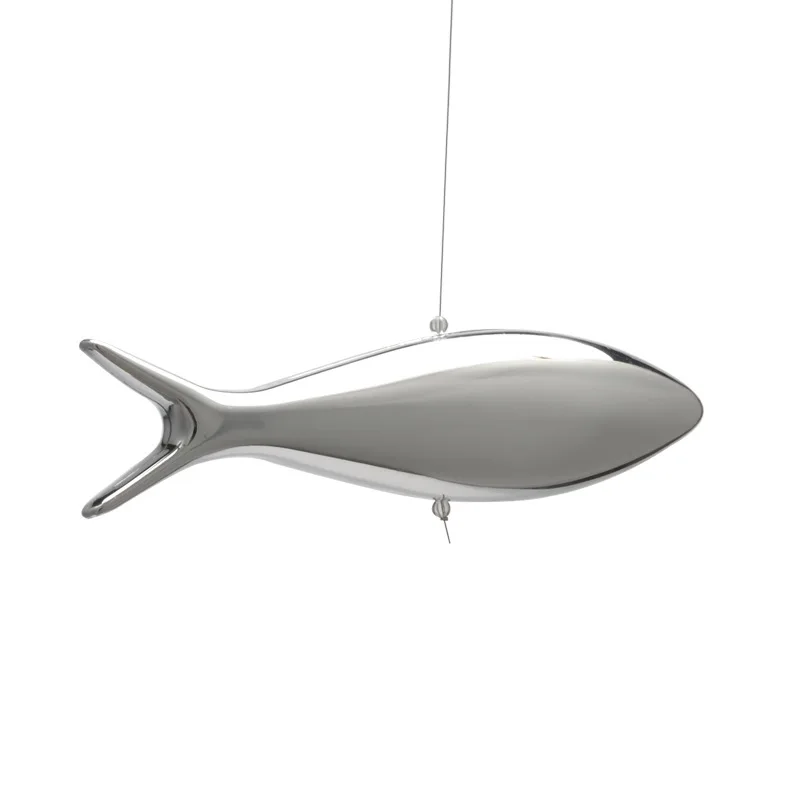Ceiling Pendant Hotel Lobby Modern Home Decoration Fish Interior Creative Air Pendant ABS Electroplating Small Fish