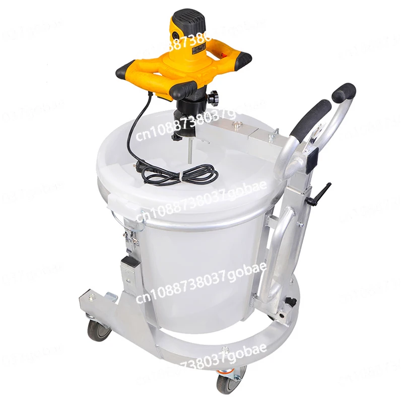 80L Cement Mixer Self-leveling Mixing Station 2050W Convenient and Affordable Portable and Home Use