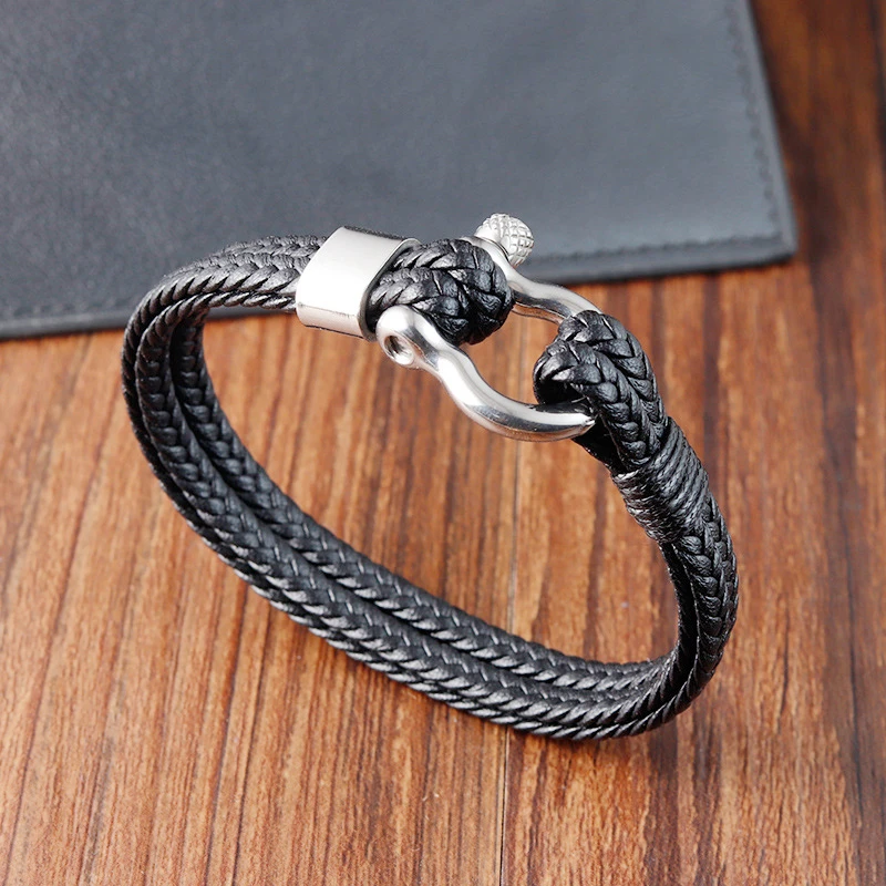 Premium Stainless Steel Jewelry Multi-layer Woven Vachette Clasp Bracelet Cheap Things Indian Jewellery Male Supplies Gift