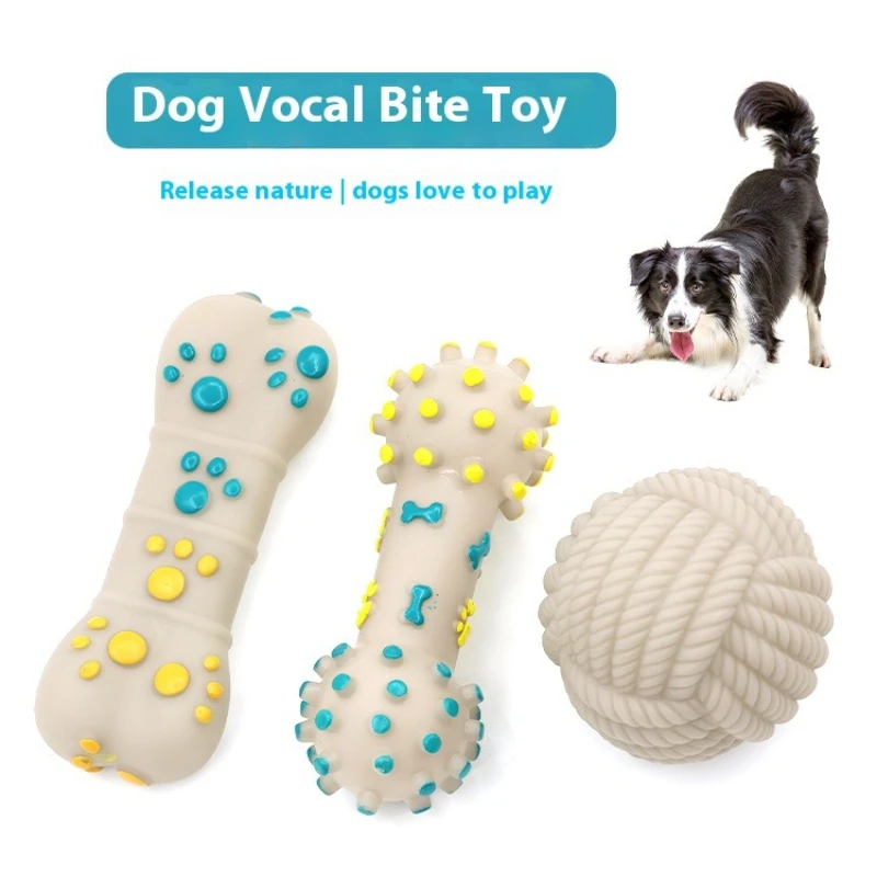 

Tough Chew Sound Ball for Big Dogs - Molar Stick Dental Toy for Golden Retrievers & Large Breeds - Biting Fun for Cats Too!