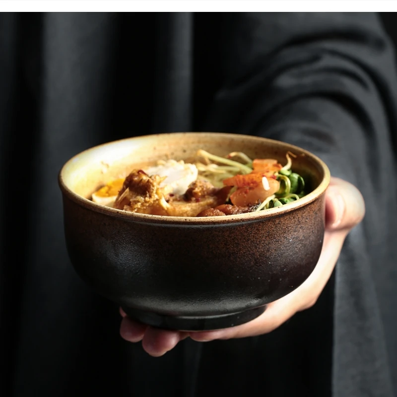 

ceramic rice tableware handmade stoneware 6 inches noodle household CN(Origin)