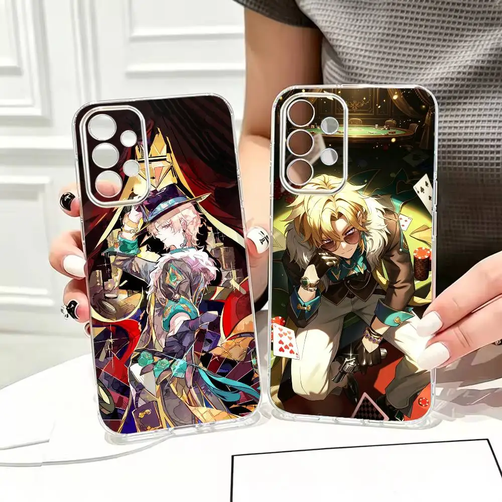 Game HSR Aventurine  Stand Phone Case Transparent TPU For Samsung S25,24,23,22,21,10,9,Ultra,Plus