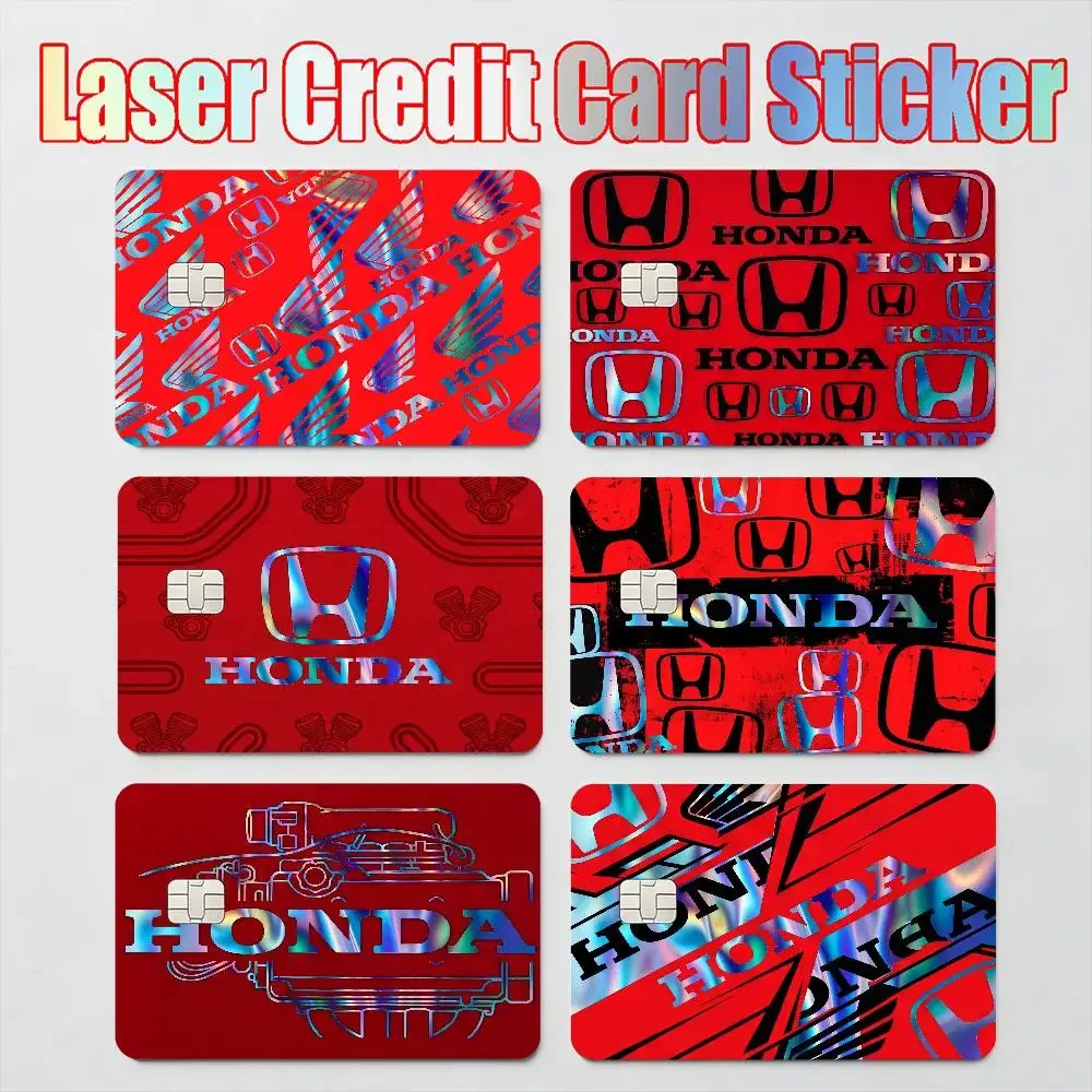 

FOR HONDA STICKERS Laser Reflective Card Skin Sticker For Debit Credit Card