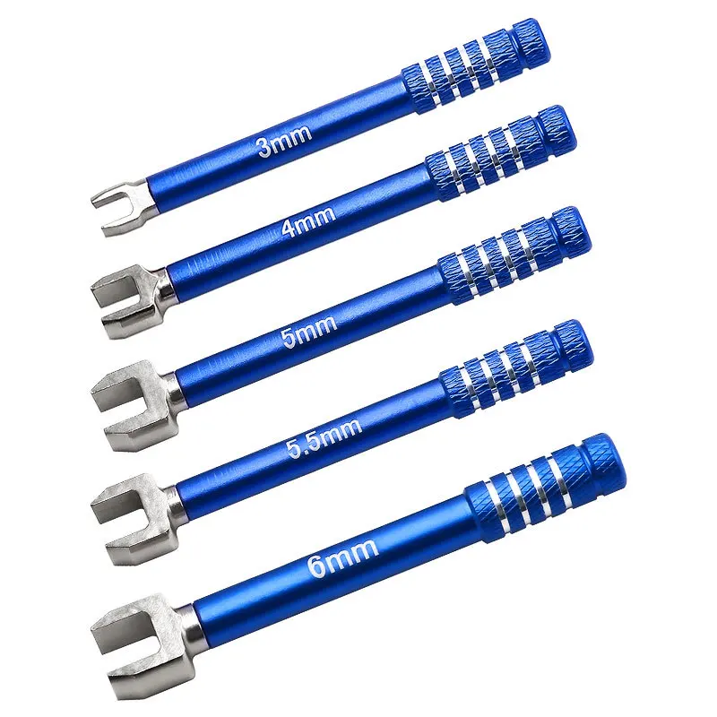مفتاح ربط Alu-Turnbuckle 3.0/4.0/5.0/5.5/6.0 مم 5 قطع/المجموعة R:Red BL:Blue TI:Titanium