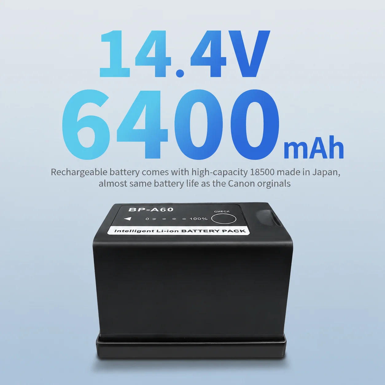 Compatible with Canon EOS C70 C200 C200B C220B C300 Mark II C300Mark III C500 Mark II 6400mAh BP-A60 Battery Pack