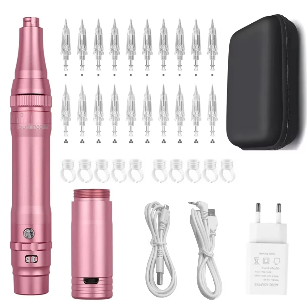PMU Permanent Makeup Tattoo Pen Machine Microblading Eyebrow Lip Eyeliner Tattoo Gun with Tattoo Cartridge Needles Accessories