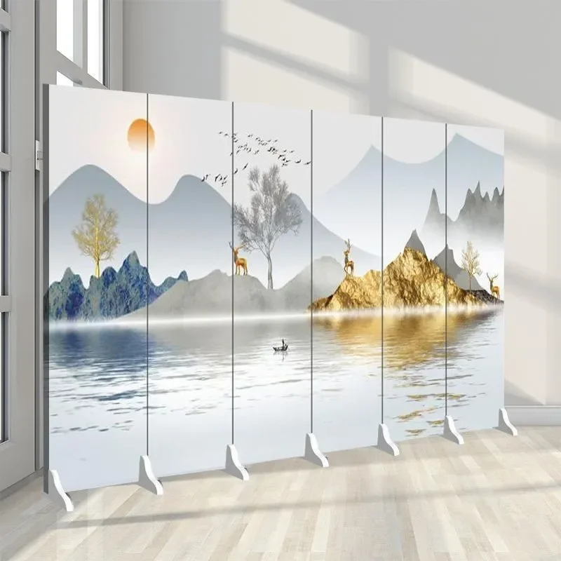 2026 New Chinese Style Screen Partition for Living Room Entrance Blocking Removable Divider for Office Hotel Lobby