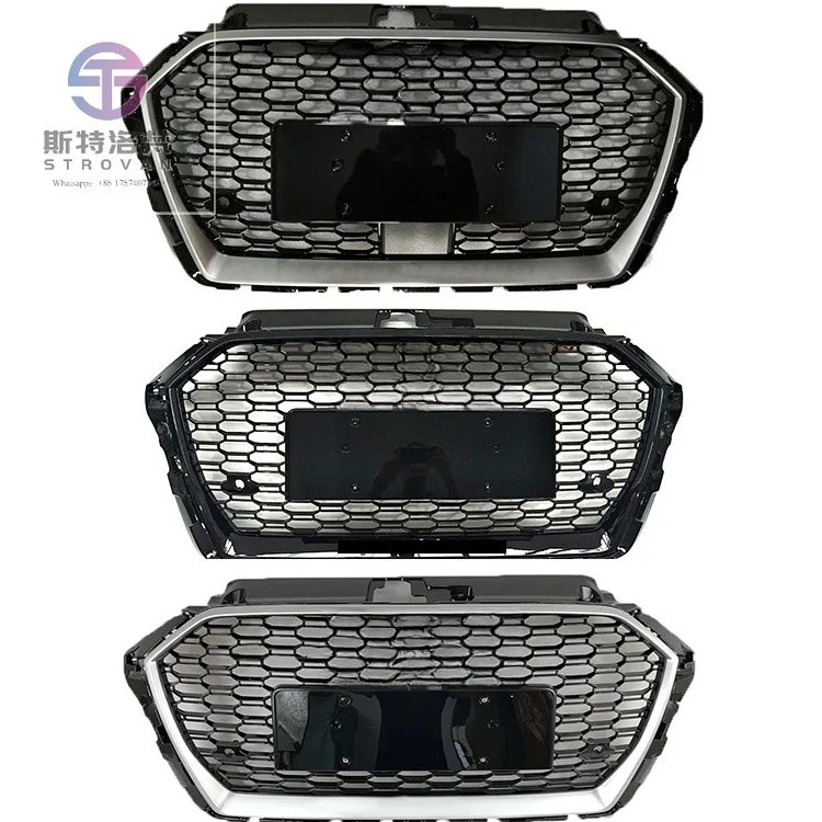 Hot Sale Facelift Fashionable Design Full Honeycomb ABS Grille for audis A3 S3 Upgrade RS3 2017-2019
