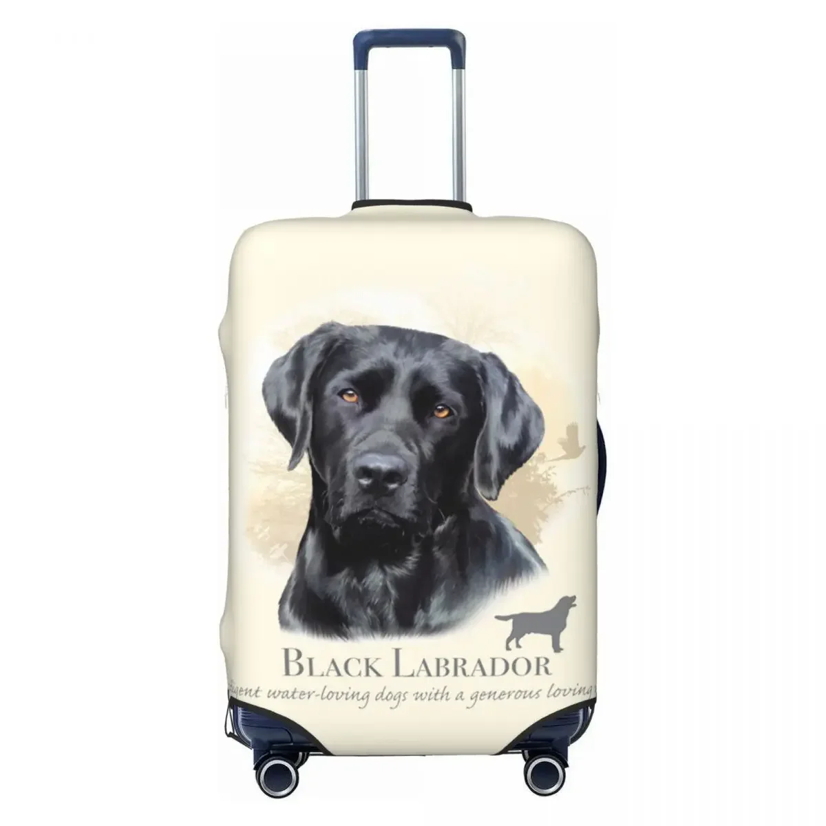 

Custom Black Babrador Luggage Cover Elastic Pet Animal Dog Travel Suitcase Protective Covers Fits 18-32 Inch