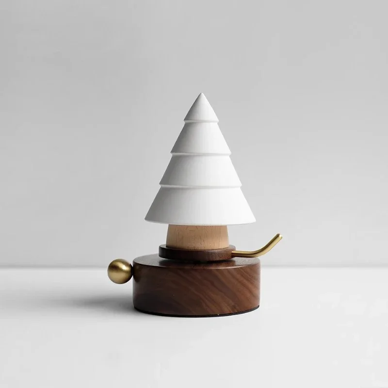

Virtual room diffuser music box creative black walnut ornament