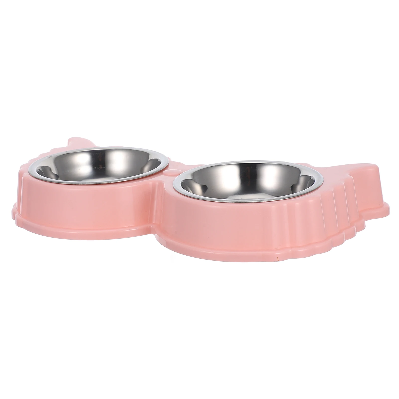 

Butterfly Stainless Steel Pet Bowls Double Food Water Feeder Non-Slip Dog Cat Bowl Large Capacity For Small Animals
