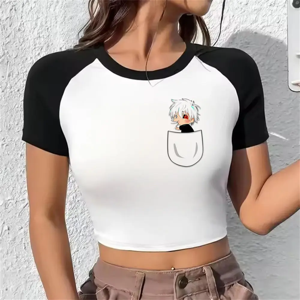 Tokyo Ghoul Kaneki Ken Suzuya Juuzou crop top gyaru babydoll harajuku Fairy gothic  corset Aesthetic Slim Fit Cute woman clothes