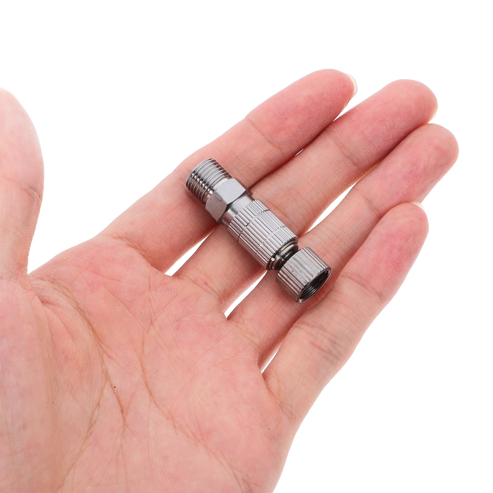 

Quick Release Airbrush Connector Silver Self-Locking Hose Adapter 1/8 Inch Thread No Leakage