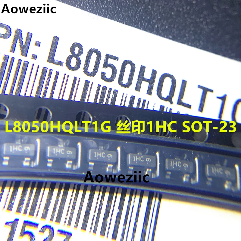 100PCS L8050HQLT1G Screen Printed 1HC SOT-23 NPN 25V 1.5A Transistor BJT Original