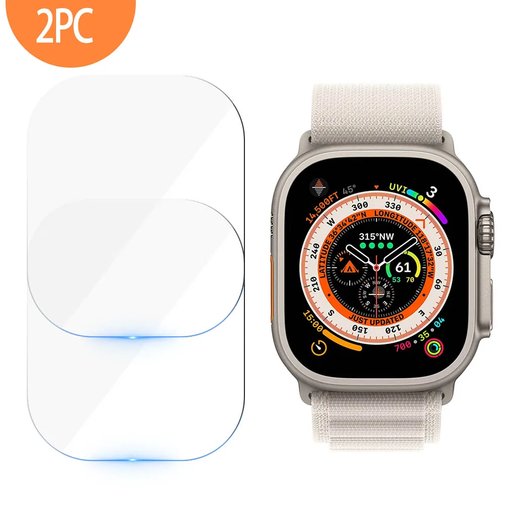 Tempered Glass Screen Protectors for Apple Watch Ultra 49mm Film HD Anti-Scratch for Apple Watch 8 Pro 49mm Smart watch