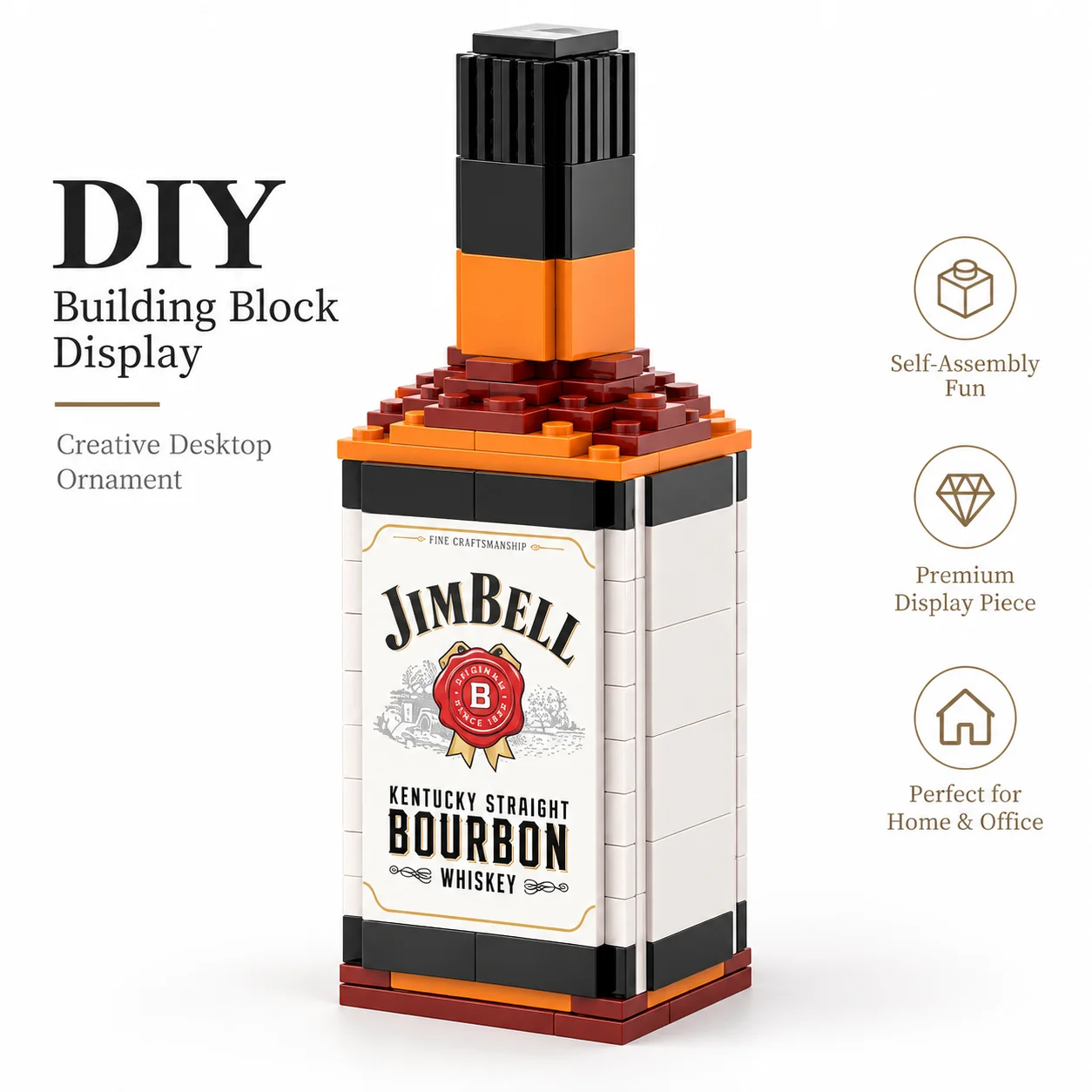 ชุดตัวต่อโมเดลขวดวิสกี้บูร์บง, - Home Bar Set บทวิจารณ์และราคา