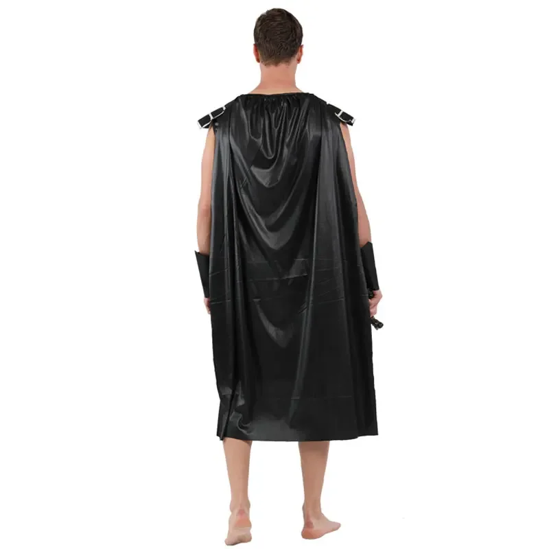 Costumes de gladiateur noir pour hommes, Halloween, romain, grec, Kokor, adulte