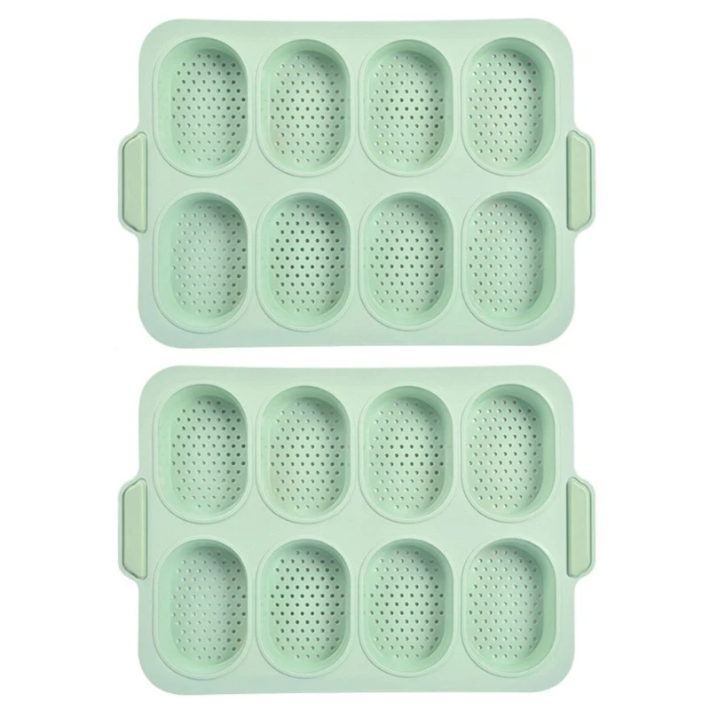 

8 Holes Perforated Cake Pans Multifunctional Convenient Silicone Cake Moulds