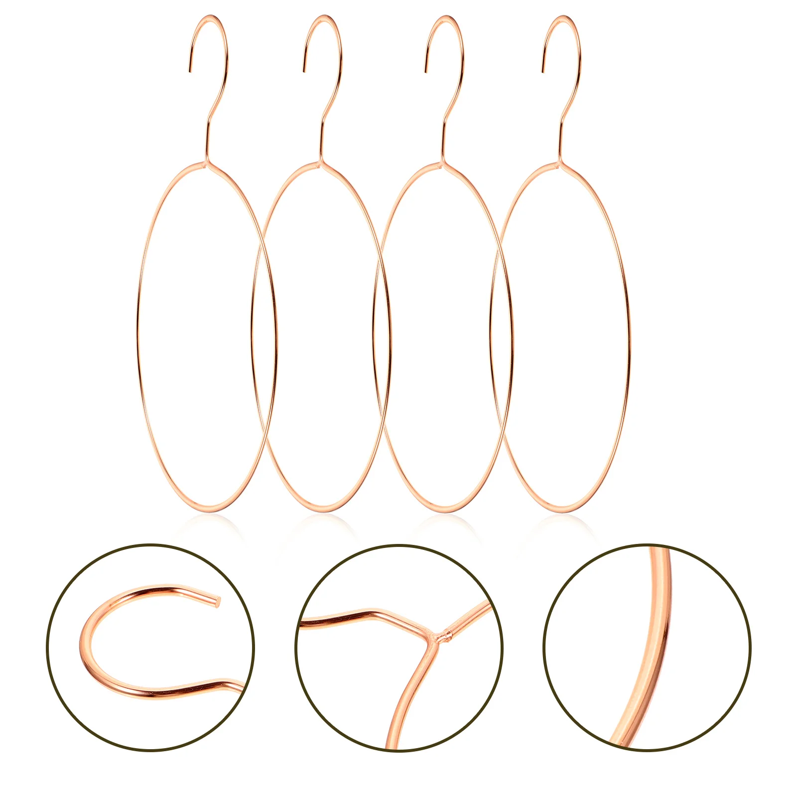 

4Pcs Premium Quality Metal Scarf Hanger for Closet Maximize Space with Smooth Surface No Scratch Scarf Hanging Organizer