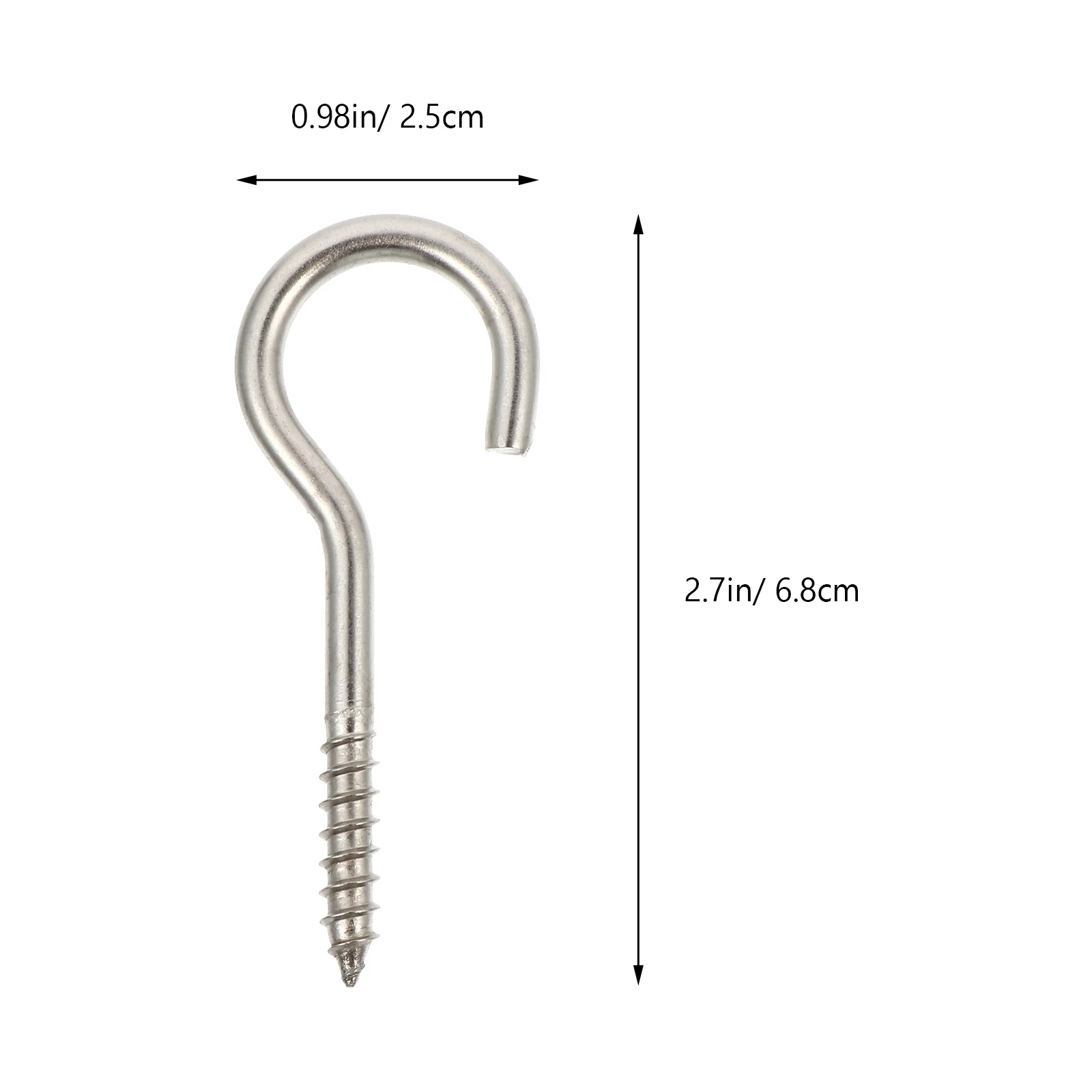 12 قطعة من خطافات المسمار المصنوعة من الفولاذ المقاوم للصدأ بتصميم خطاف تعليق مقاوم للصدأ لبرغي عين المطبخ المنزلي #4