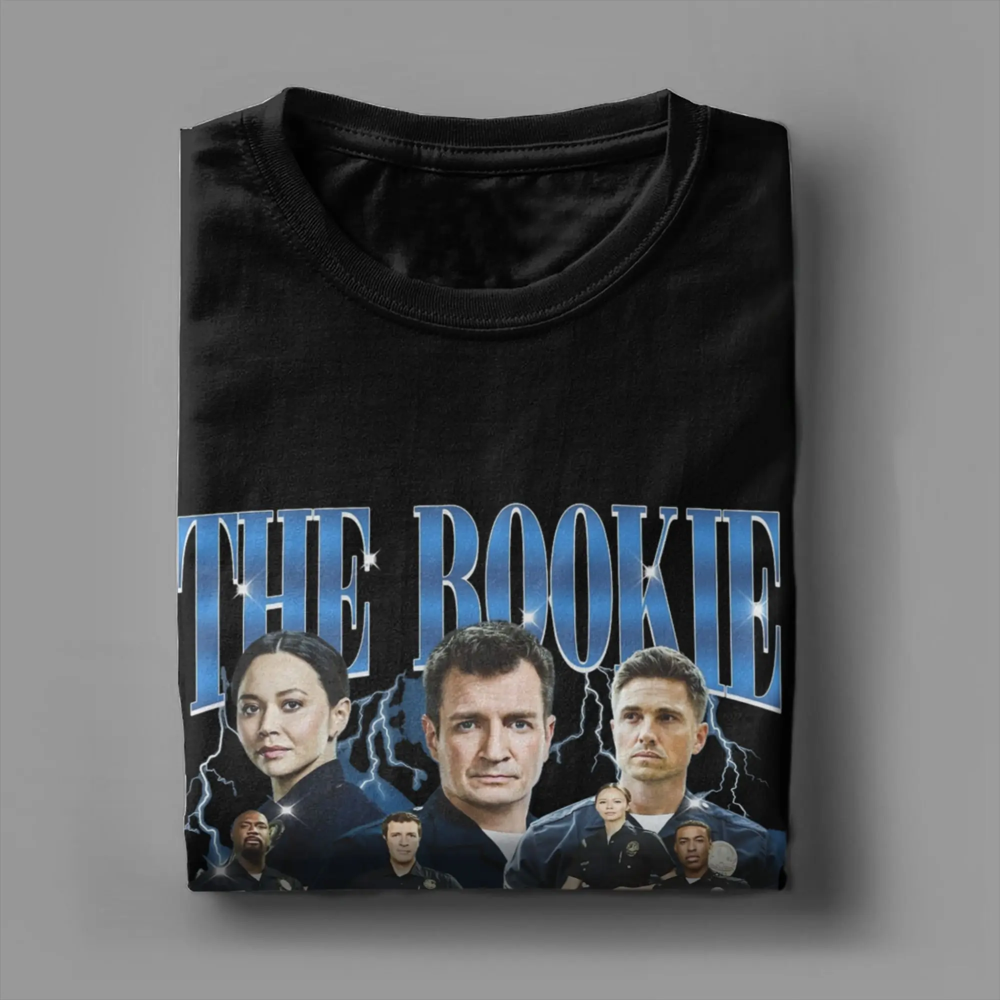 تي شيرت The Rookie Tv Show للرجال تي شيرت قطني عتيق برقبة دائرية وأكمام قصيرة تي شيرت صيفي