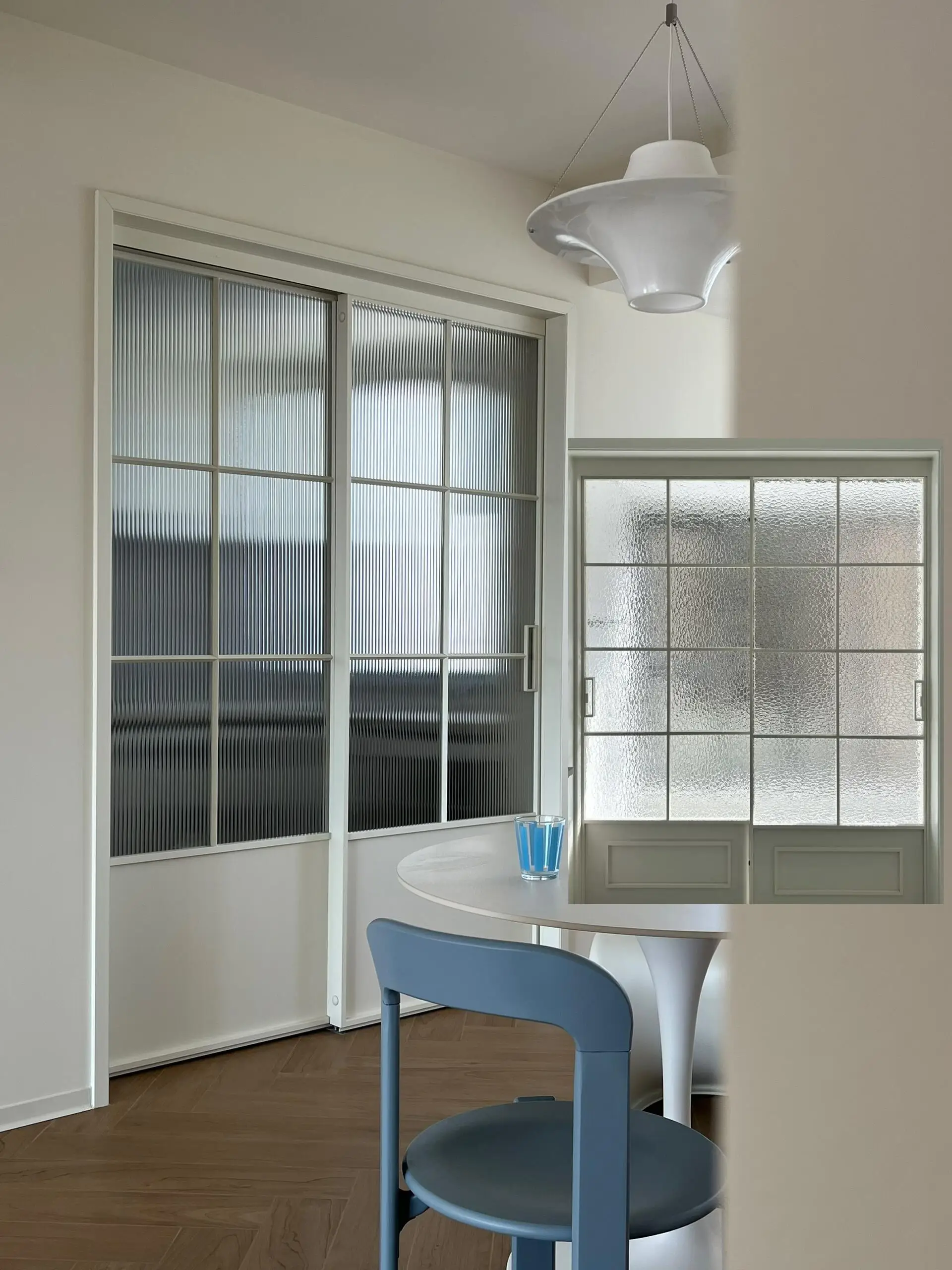 CustomModern Minimalist Arched Aluminum Sliding Glass Door Slim Frame Textured Glass Interior Door For Master Bedroom Suite
