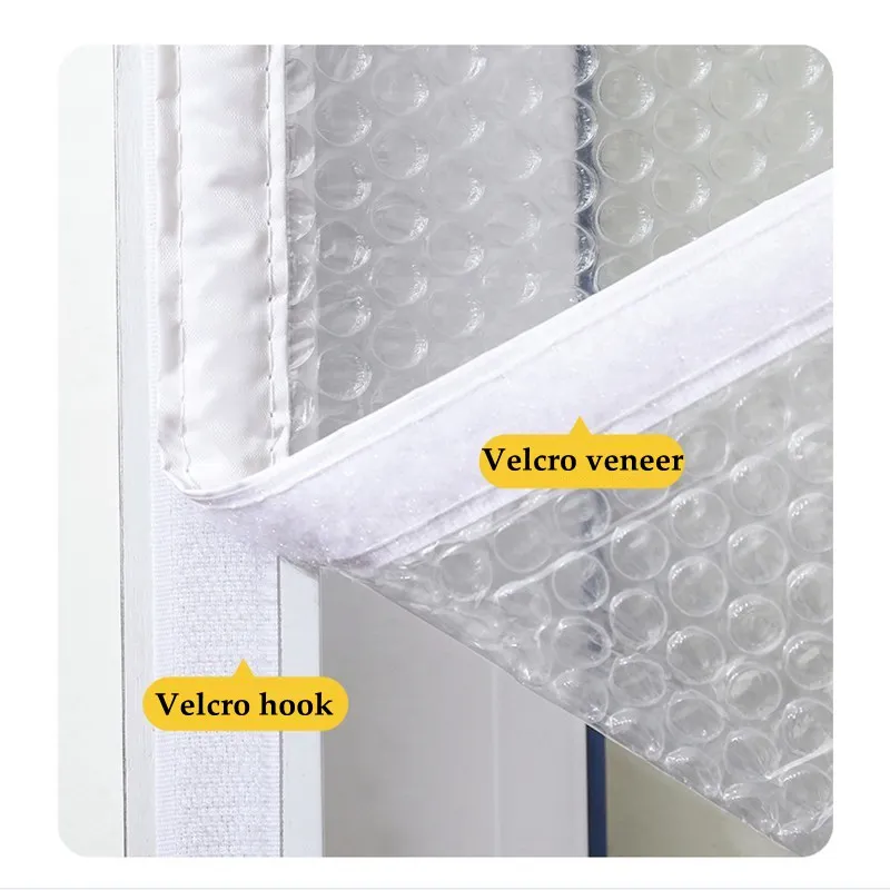 Windproof Sealing Film Household Winter Doors and Windows Thermal Insulation Film Zipper Thickened Bedroom Cold And Windproof