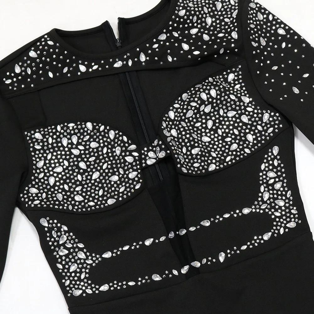 فساتين ضيقة أنيقة للنساء بياقة دائرية وأكمام طويلة وفتحة جانبية وفتحة جانبية بطول الأرض فستان سهرة فاخر للخروج والنوادي