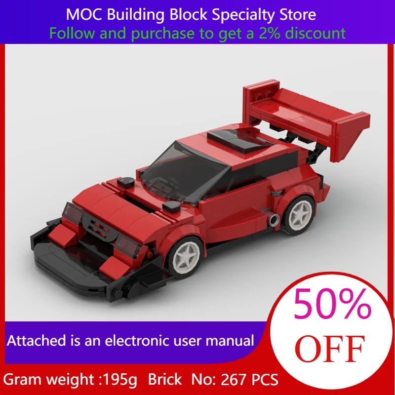 

Модель строительного блока 267, детали MOC, автомобиль Pikes Peak, 8, широкая шпилька, рождественский подарок для мальчиков, взрослых и детей