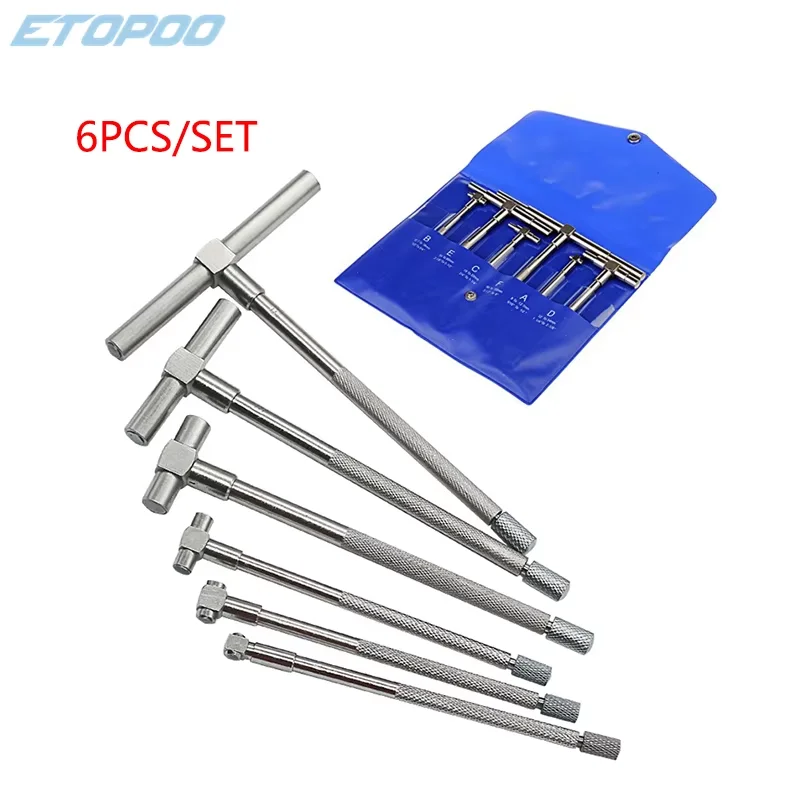 4/6 Pcs Telescoping Gauge Set, Round Head Expanding Hole Gauge for Measuring Internal Diameter, Machinist Tool Kit