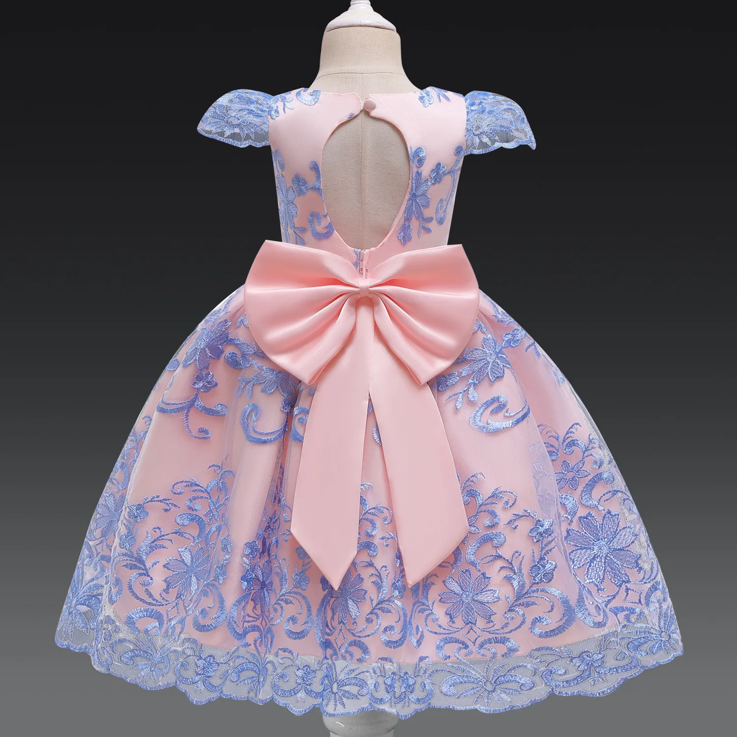 

Платье принцессы с цветочным узором для маленьких девочек, платья для дня рождения, свадьбы