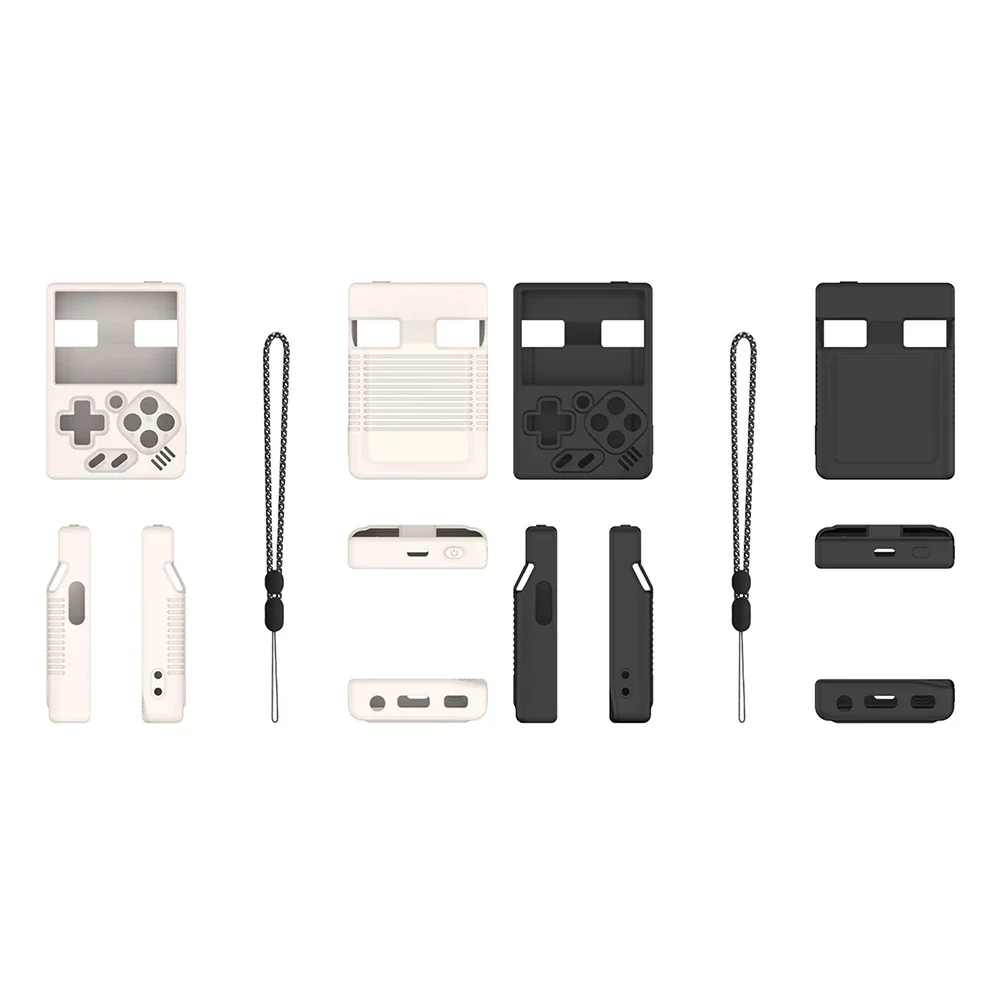 Für MIYOO Mini V4 Silikon Abdeckung mit Lanyard Screen Protector Shell Hülse Weiche Haut Fall Spiel Zubehör Schutzhülle