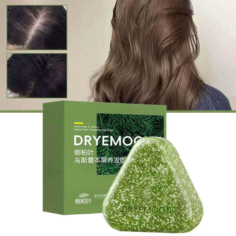 

120g Platycladus Orientalis Usman Shampoo Control Oil Prevent Hair And Anti-dandruff Soap Hair White Nourish Care Hair Loss T2K0