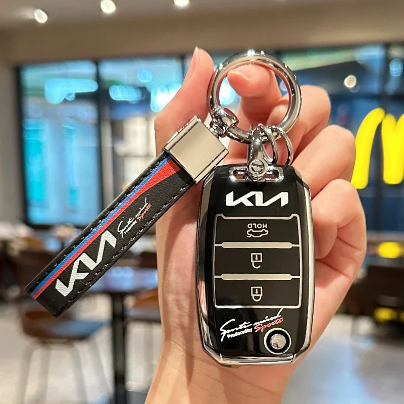 Capa tpu para chave de carro, capa para kia sportage picanto optima rio 3 k2 k3 k4 k5 sorento forte stinger soul ceed cerato acessório