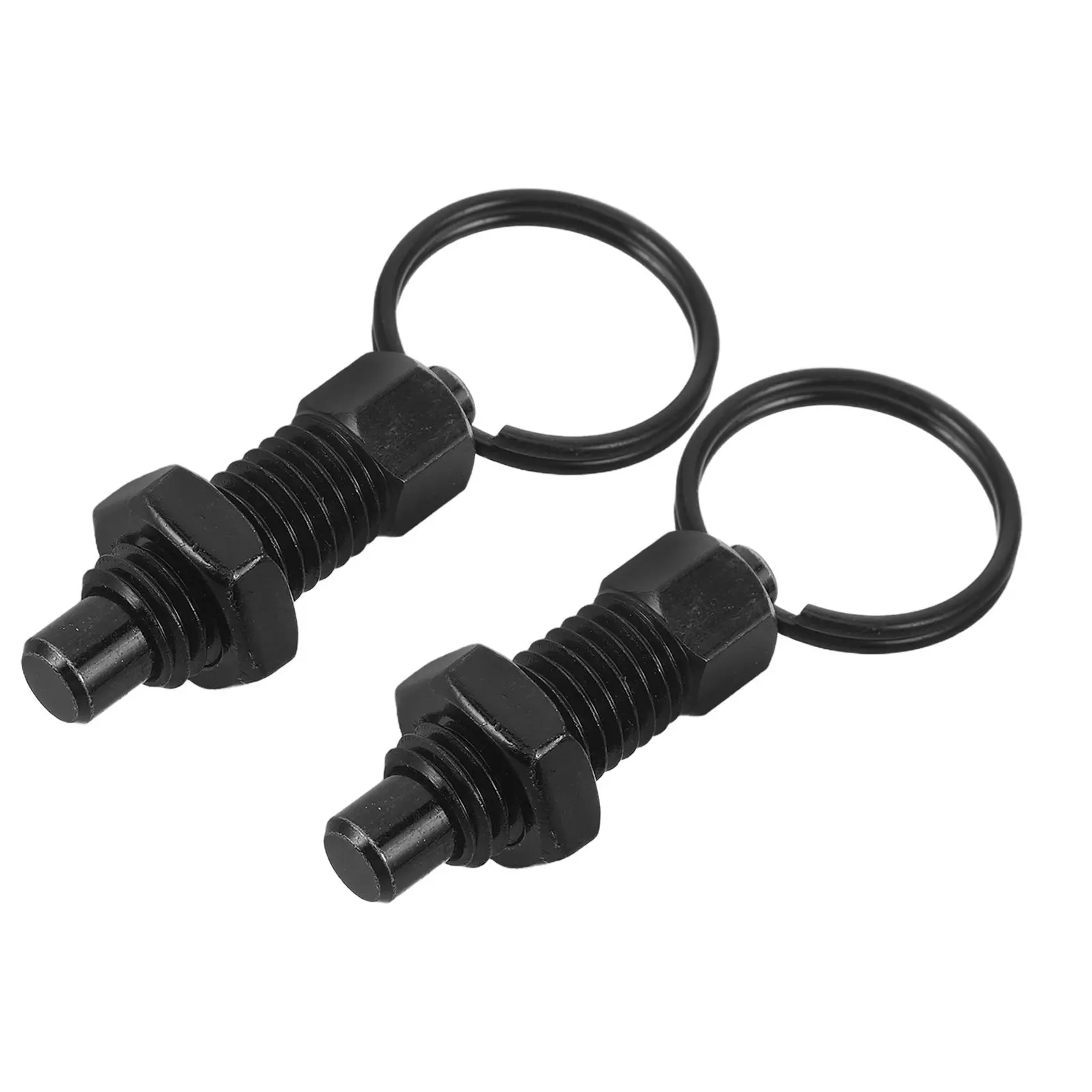 2Pcs Stainless Steel Indexing Plunger with Pull Ring and Ergonomic Knob Quick Release Non-Locking Spring Plunger for Fitness