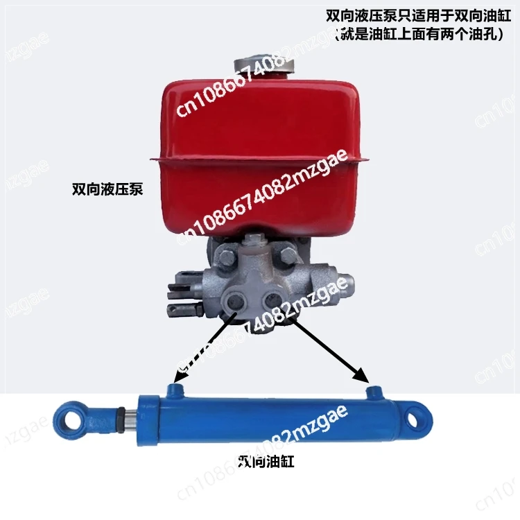 Left-handed and right-handed double-channel hydraulic oil pump, two-way strong lift and strong drop two-way power machine