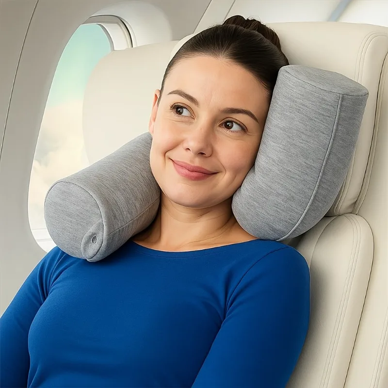 [Suitable for All 4 Seasons] 1 Must-Have Travel Neck Pillow for Neck, Chin, and Lower Back Support — Neck Pillow for Sleeping