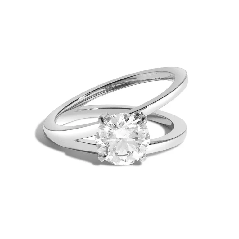 1.5CT Round Cut Moissanite Engagement Ring Set S925 Silver Solitaire Wedding Promise Ring for Women Gifts 