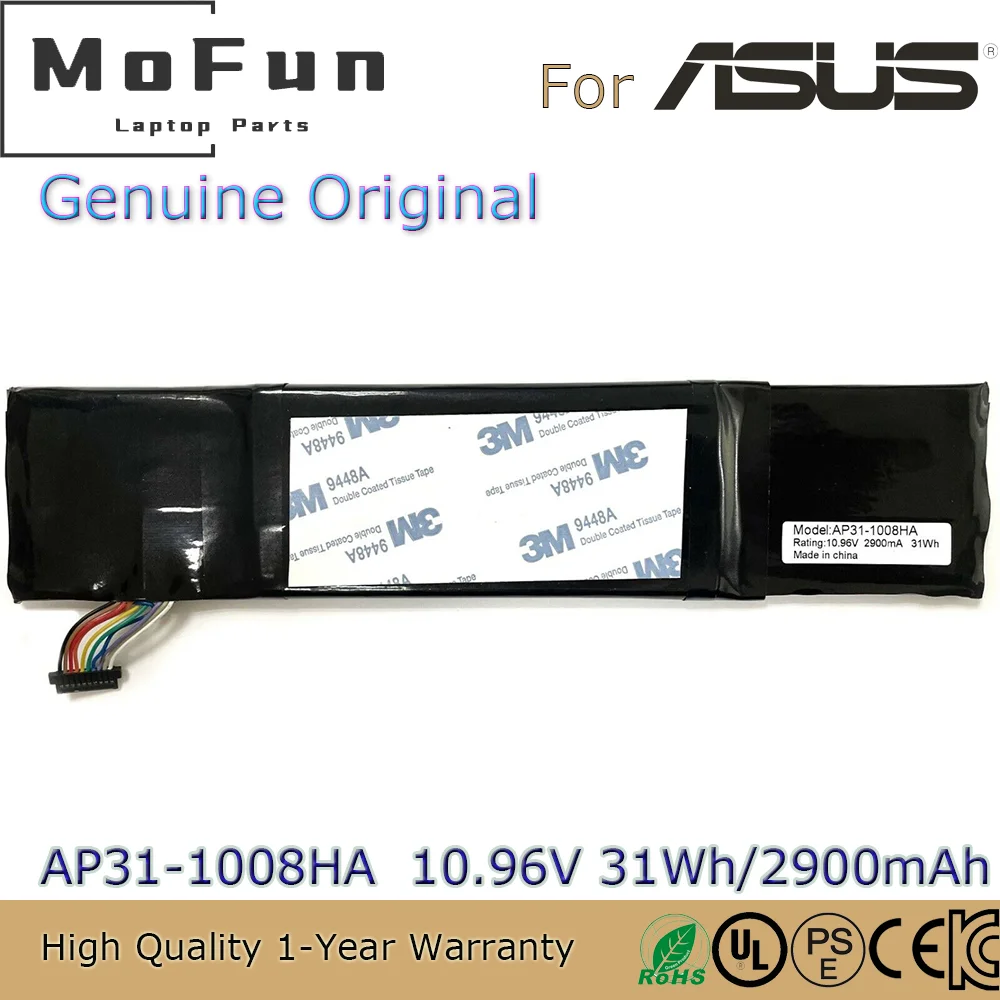 Brand New Original AP31-1008HA 10.95V 2900mAh Laptop Battery for Asus Eee PC 1008 1008HA P31-1008HA AP32-1008HA