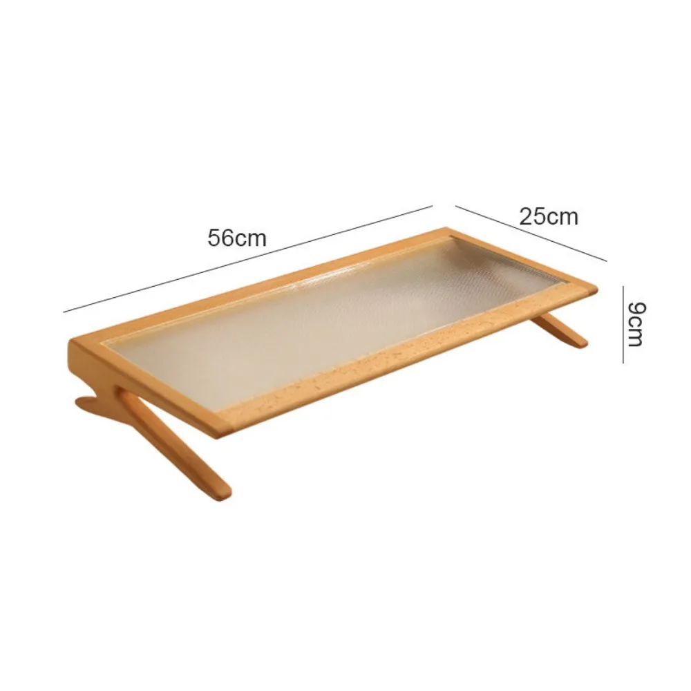Black walnut solid wood storage rack, desktop height increasing rack, coffee shop bar glass display restaurant bar tea cup rack
