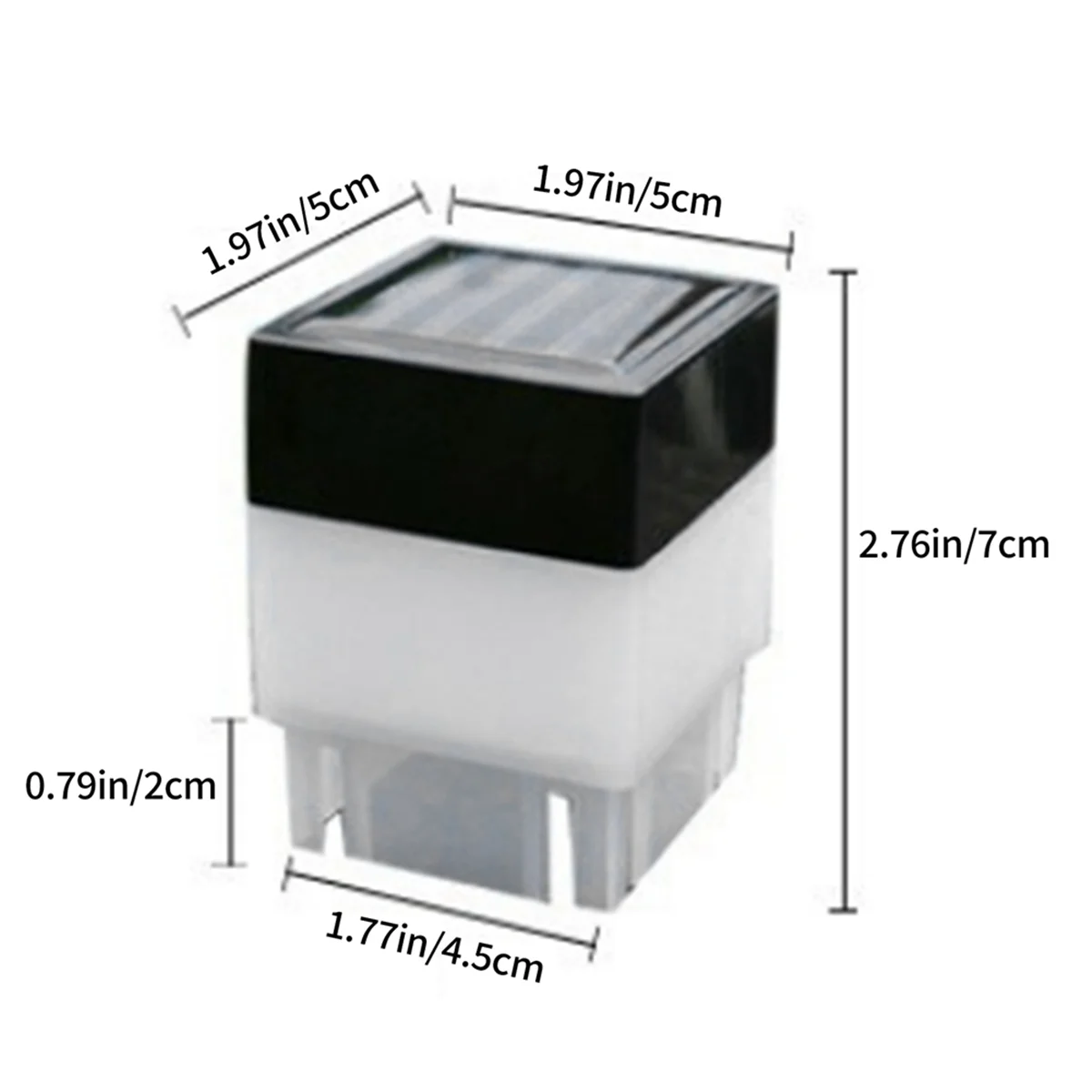 A71P LED ضوء العمود الشمسي تعمل بالطاقة الشمسية عمود مصباح في الهواء الطلق بوابة السياج آخر مصباح لحديقة فناء (الضوء الدافئ) #2