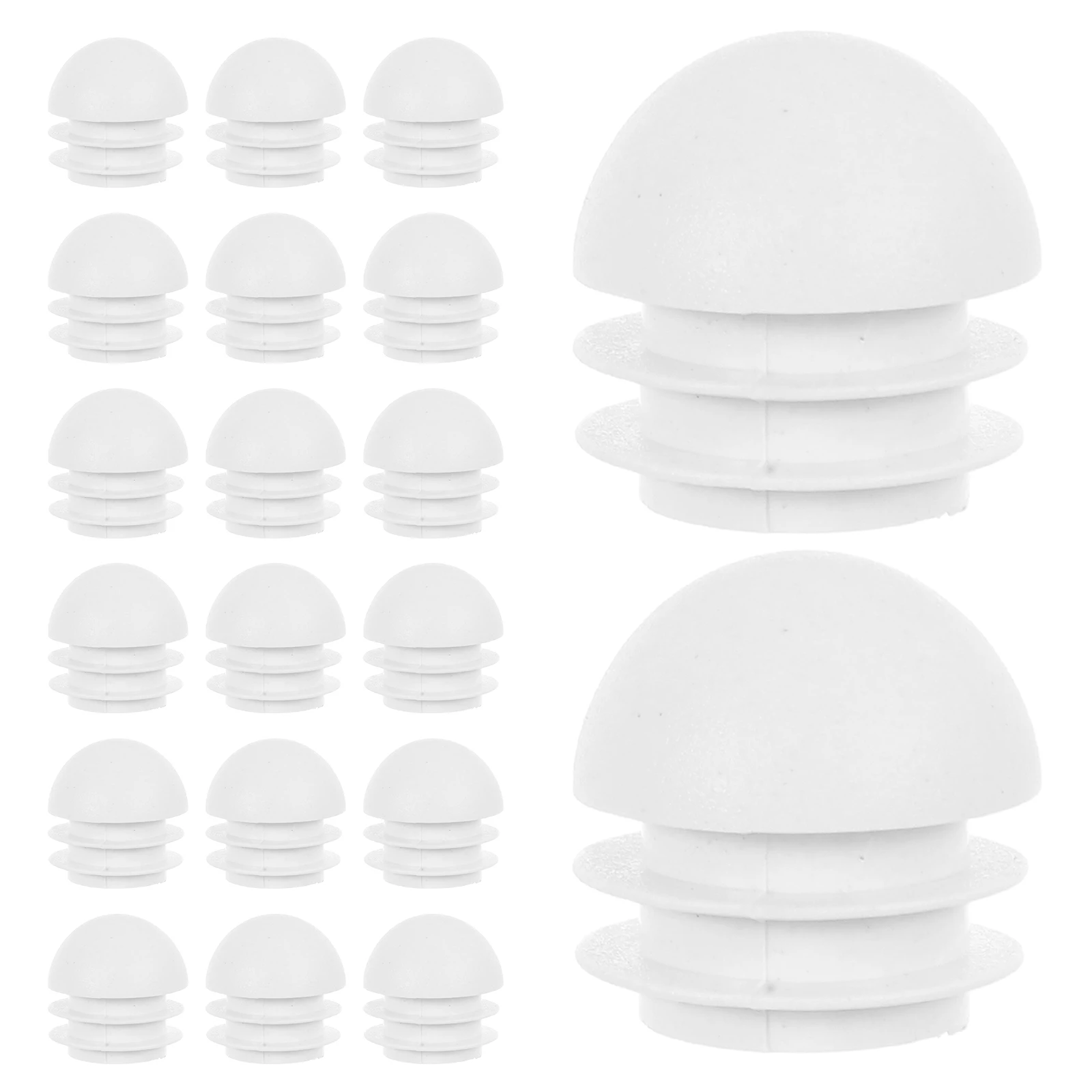 

25pcs Pipe Plug Spherical Foot Round End Cap Furniture Leg Insert Tube Plugs Hole Plug Water Pipe Stop Chimney Cover Plastic