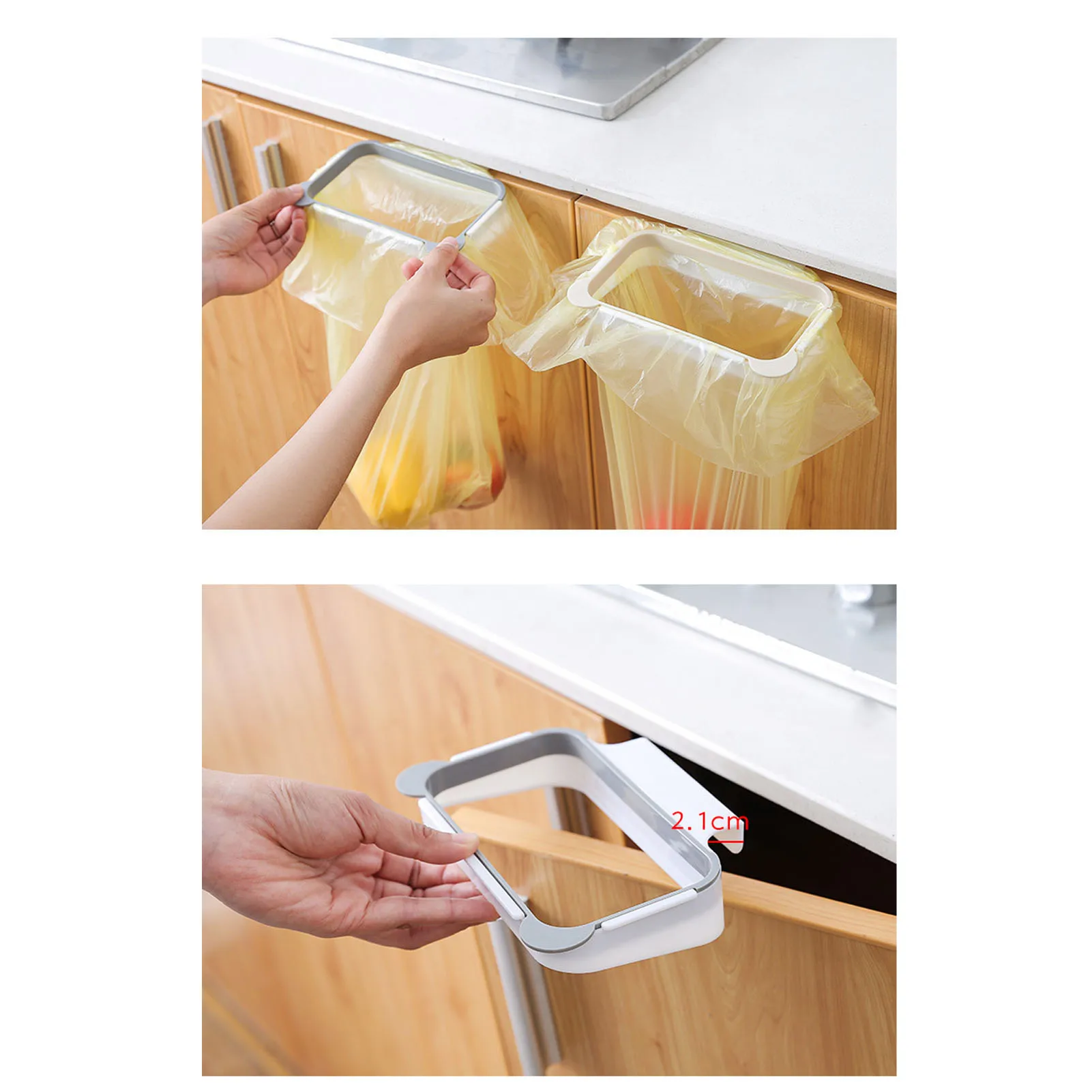 Portable Garbage Hanging Bag Kitchen Trash Storage Rack Bag Hook  Holder Kitchen Organzier Garbage Bag Holder For Kitchen