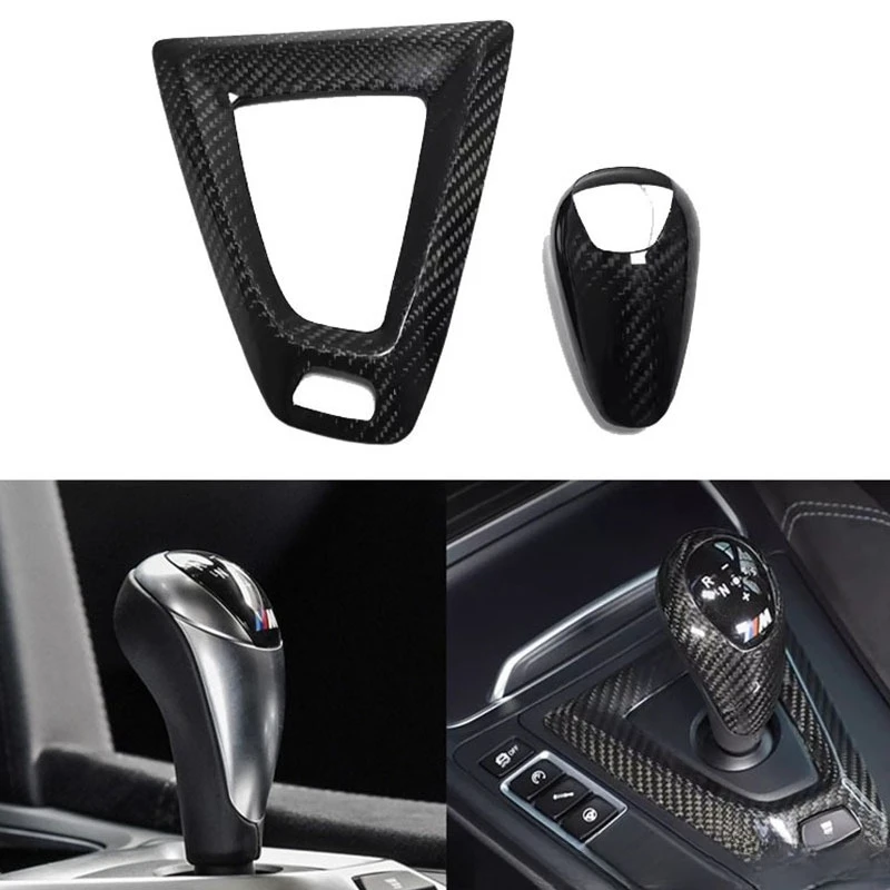 

Real Carbon Fiber Center Console Trim Civer For BMW M2 M3 M4 F80 F82 F83 2014-2020 Shift knob Cover