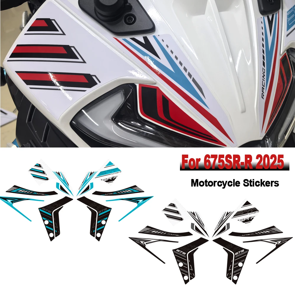 For 675SR-R 675SRR 675 SR R 675SR 2025 2026 Motorcycle Front Fender Mudguard Windshield Fairing Wind Deflectors Stickers Decals