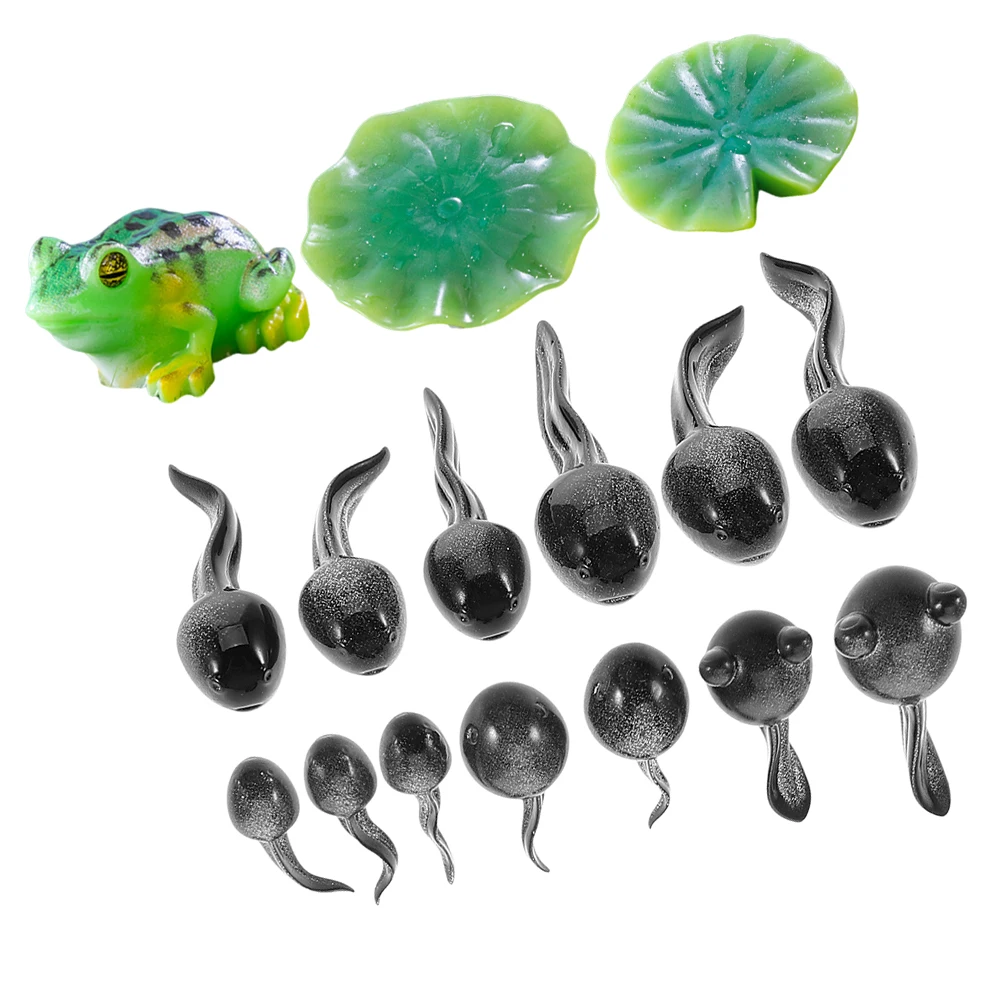 

16Pcs Miniature Resin Frog Decorations Adorable Tadpole Shapes DIY Fairy Garden Moss Landscape Crafts Tiny Frog Resin