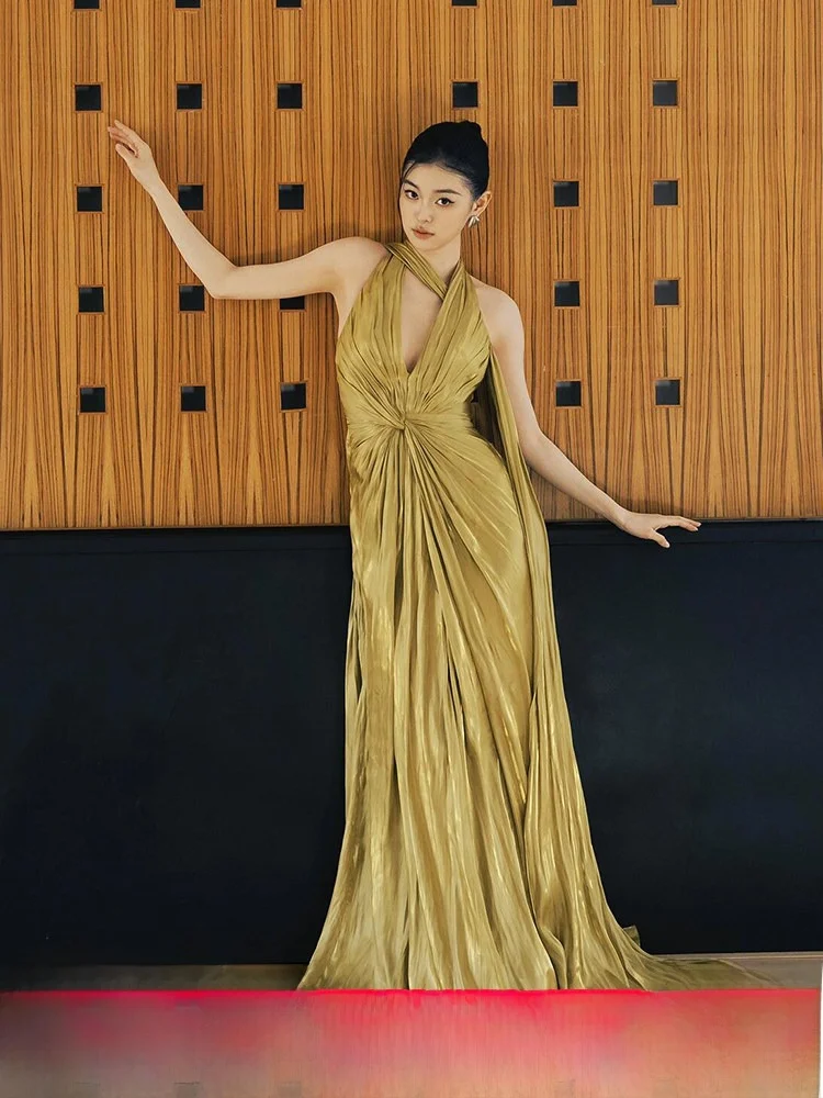 

Ele Wedding Dr Morning oot Engagement Fem Model High Waist Long Skirt Svel Ball Gown for Par Banquet