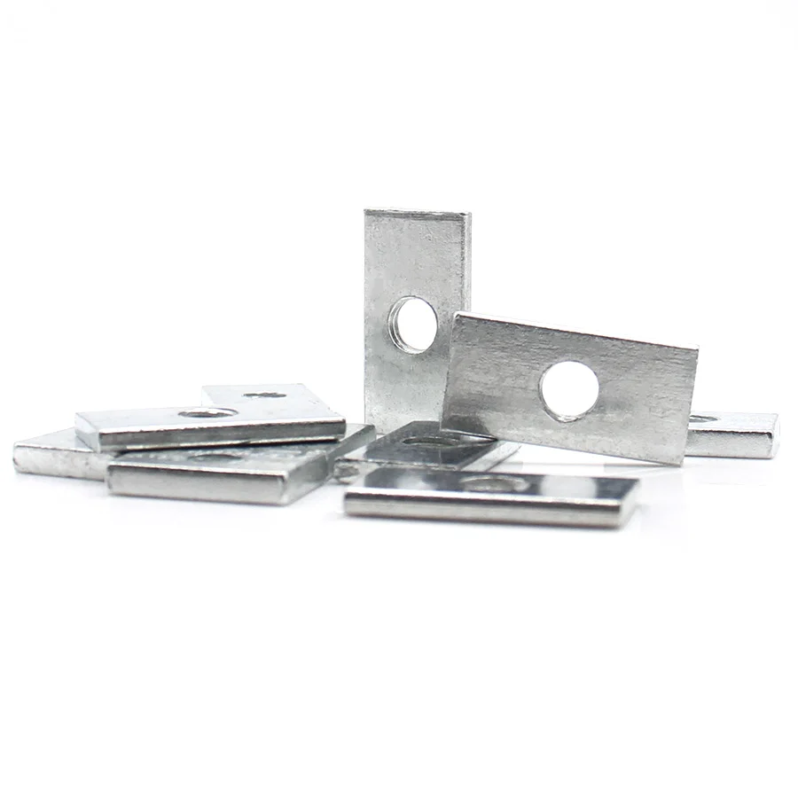 2-20pcs Zinc Plated Carbon Steel Rectangular Sliding Block Nut Aluminum Profile Nuts M3 M4 M5 M6 M8 M10